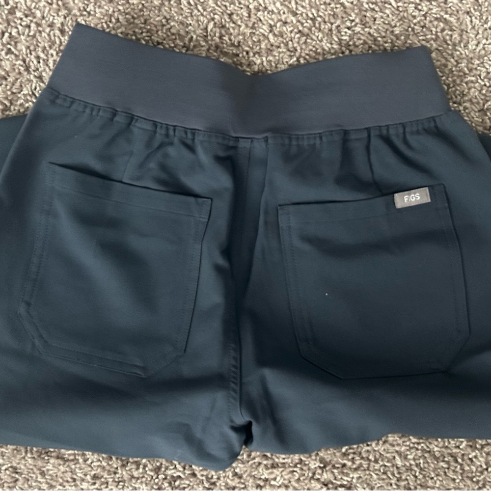 Basic Navy Drawstring Pants - Picture 3 of 7